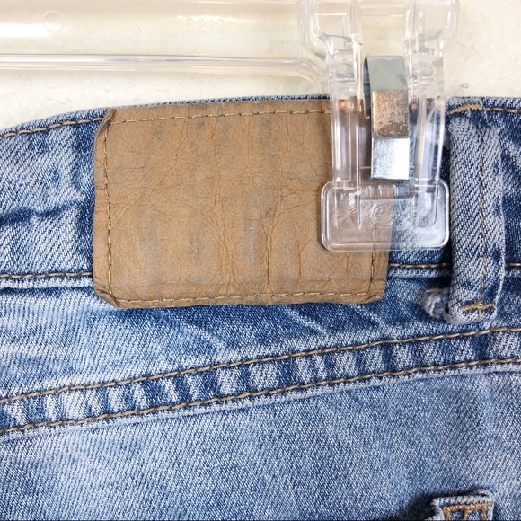 Denim Studded Distressed Cutoff Jean Shorts - Picture 4 of 8